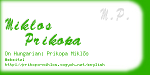 miklos prikopa business card